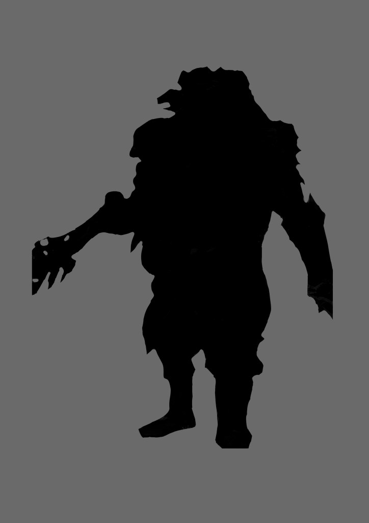 Silhouette of the AI character